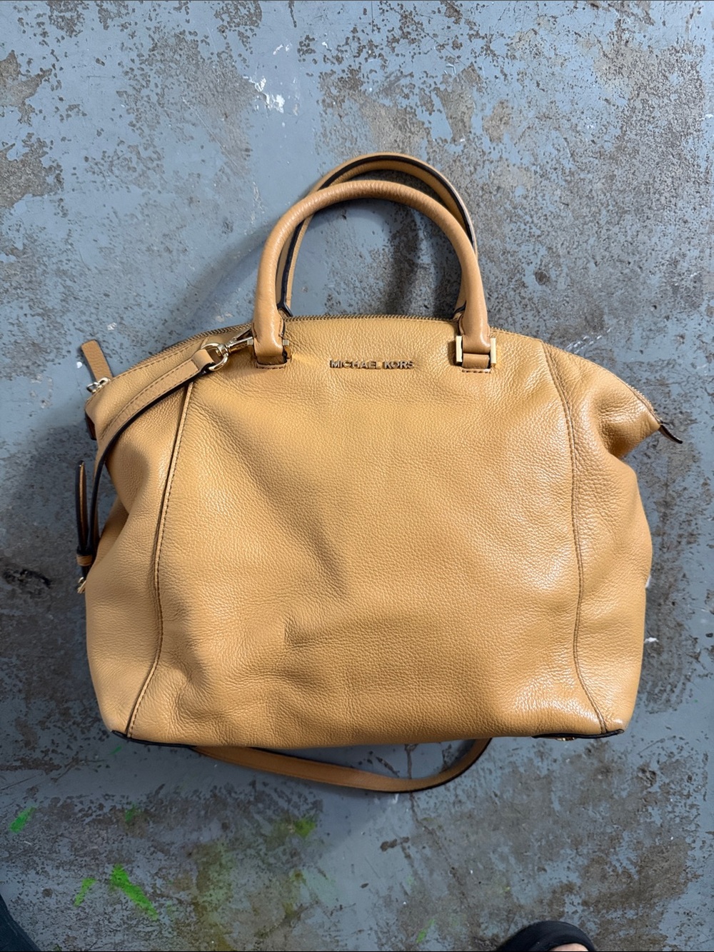 Michael Kors Caramel Tan Leather Satchel